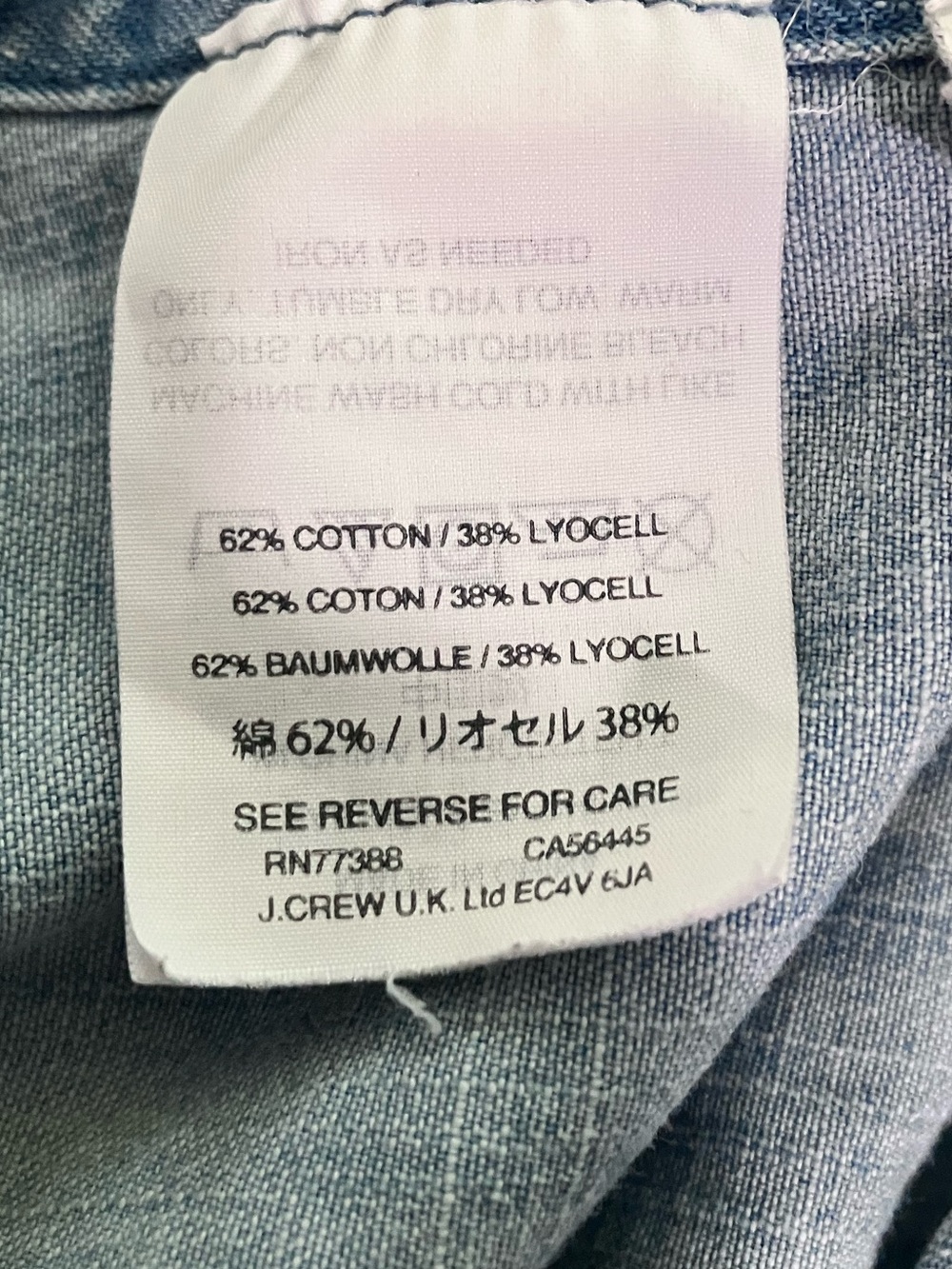 Madewell Short Sleeve Denim Button Up Shirt SIze Medium - Picture 4 of 6